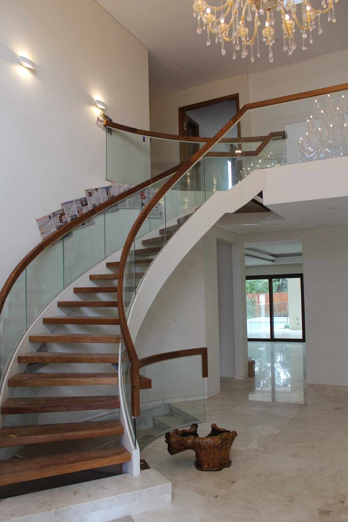 Timber Top Glass Balustrade India